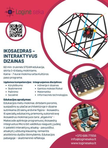 Ikosaedras – interaktyvus dizainas - Loginė seka