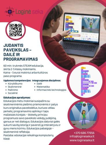 Judantis paveikslas – dailė ir programavimas - Loginė seka