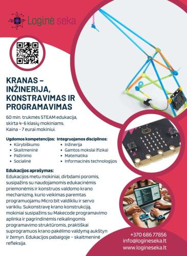 Kranas – inžinerija, konstravimas ir programavimas - Loginė seka