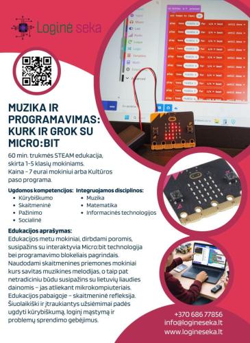 Muzika ir programavimas – kurk ir grok su Microbit - Loginė seka