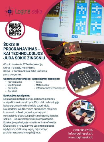 Šokis ir programavimas – kai technologijos juda šokio žingsniu - Loginė seka